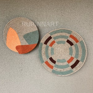Wicker wall basket, boho home, African wall plate, balcony decor, fruit basket, living room decor, abstract wall art, woven basket,home gift