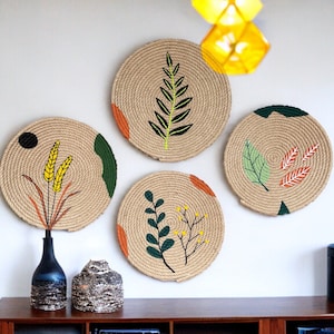Wicker wall basket, boho wall art, African basket, wall decor, home decor, boho home, woven wall basket, balcony decor, home gift, bedroom