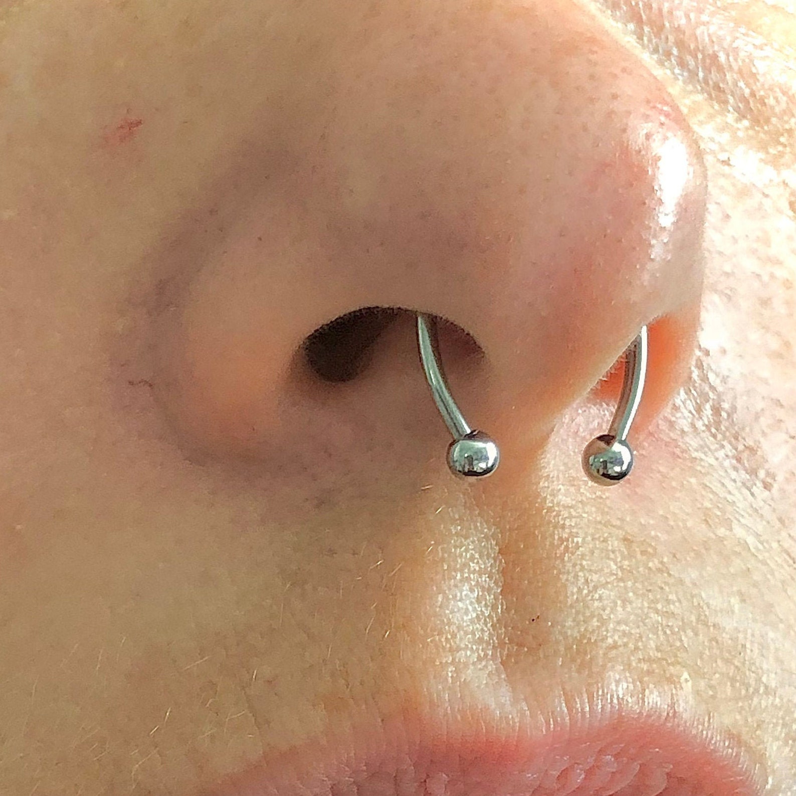 septum fake piercing horseshoe shape changeable Etsy