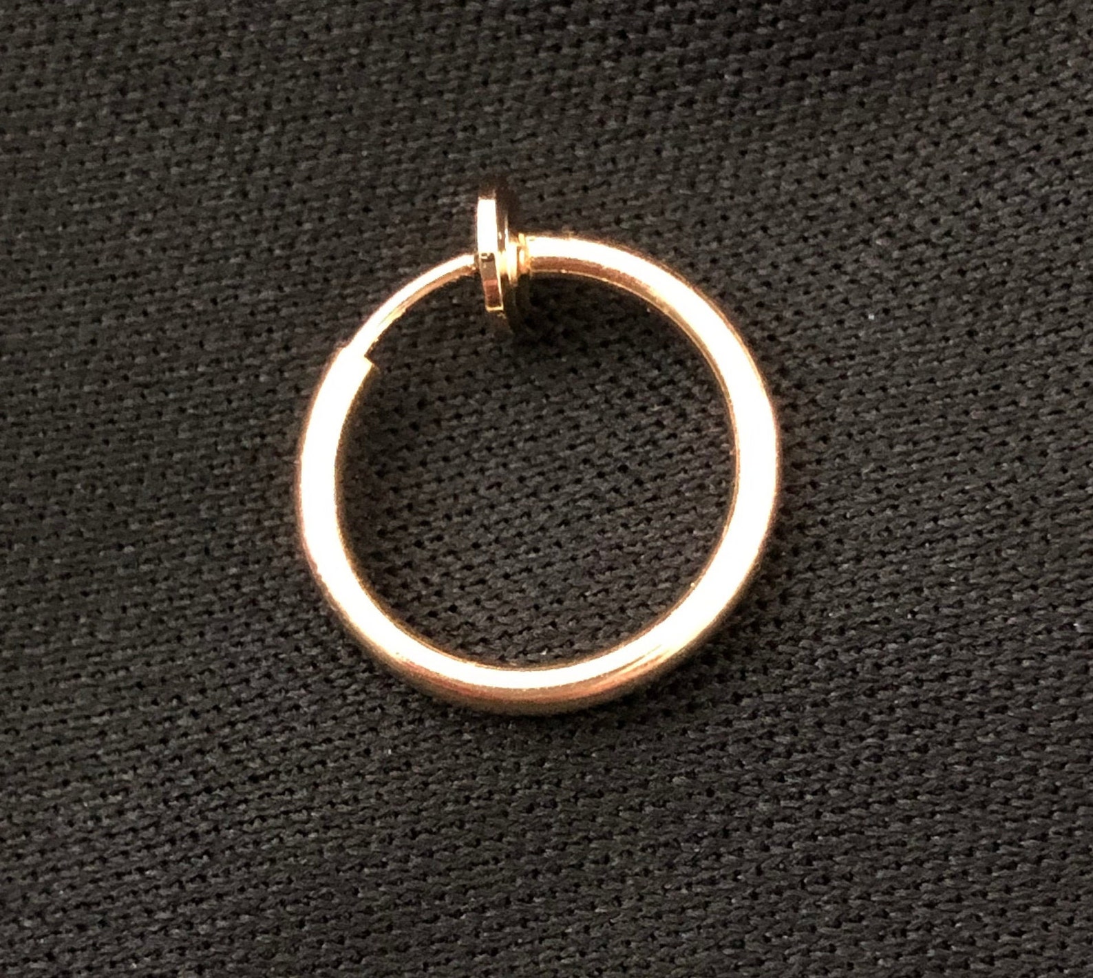 BOGOF Fake Ear/Nose ring Gold retractable clasp plain 12mm Etsy