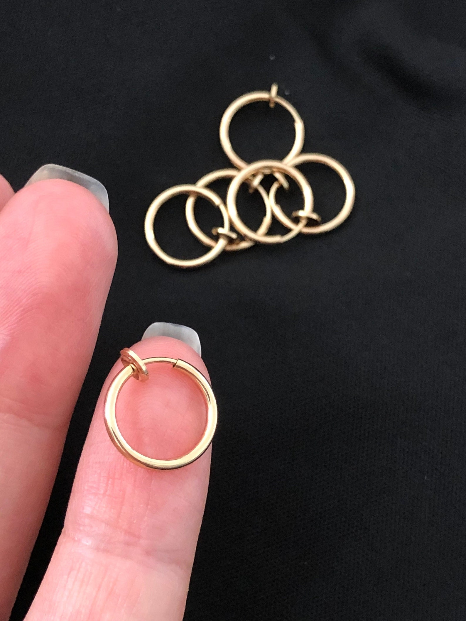 BOGOF Fake Ear/Nose ring Gold or silver retractable clasp Etsy