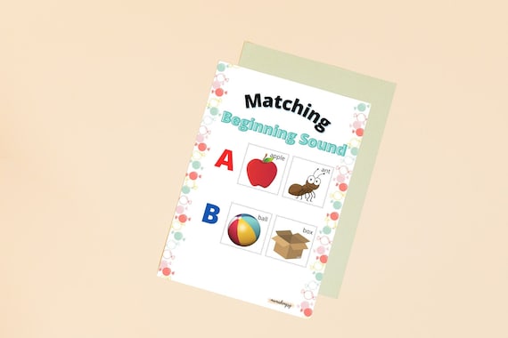 Beginning Sound Matching Activity Printable Resource Preschool Lessons Homeschool Montessori Educational Learning Phonics Sorting Game Beginning Sound Matching Activity Printable Resource Preschool Lessons Homeschool Montessori Educational Learning Phonics Sorting Game