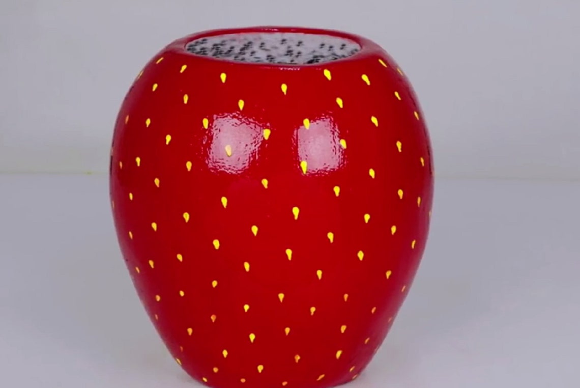 Strawberry Flower vase // Easy making Flower pot Stylist Etsy