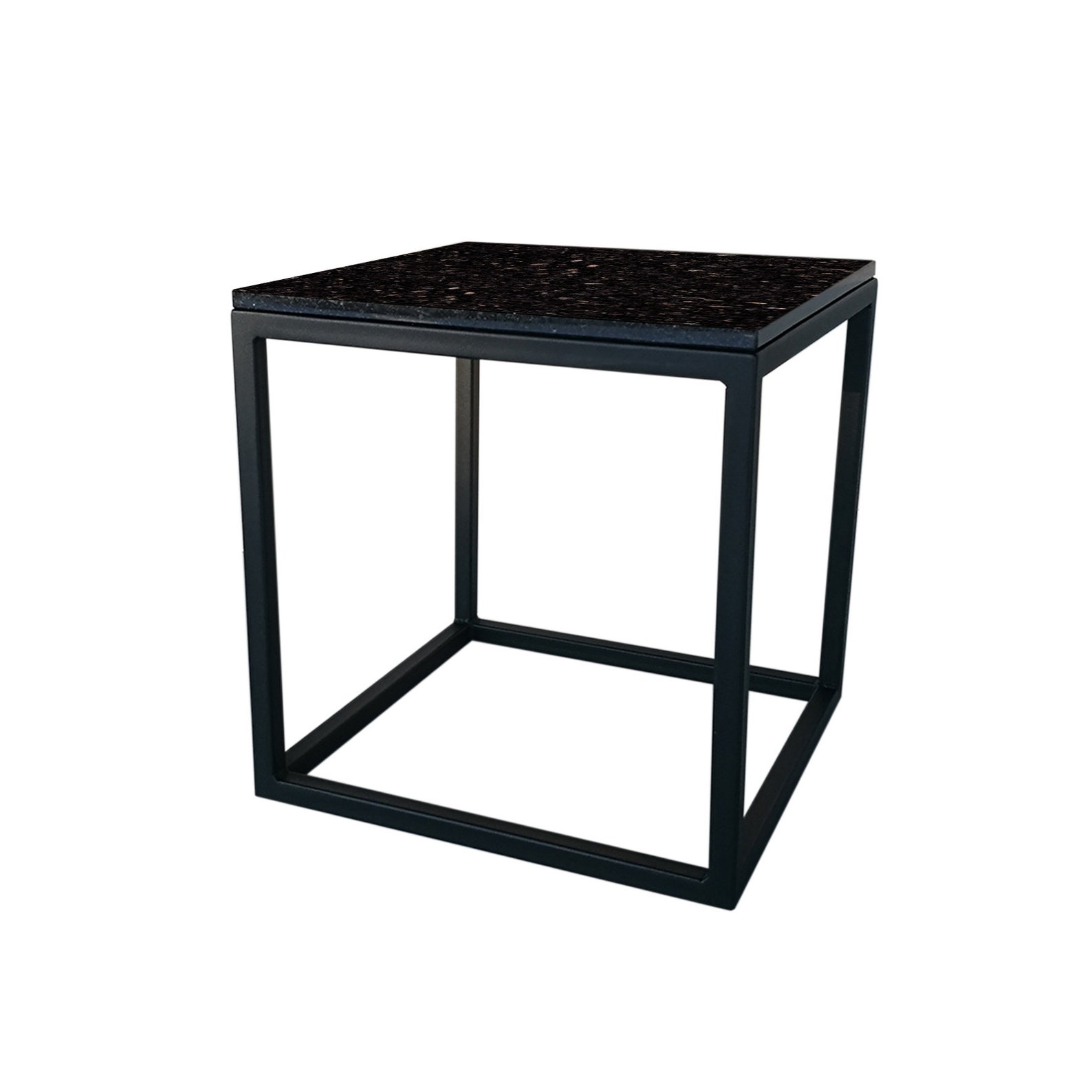 Indoor Plant Stand, Natural Granite and Metal Plant Stand, Minimalist