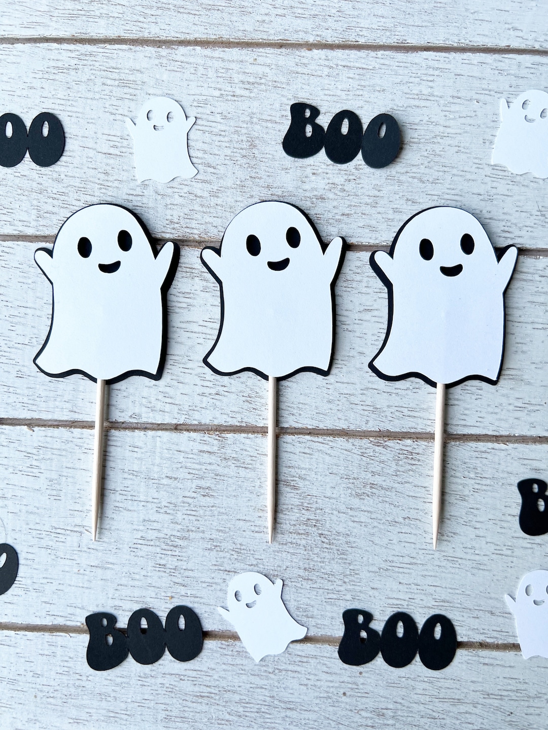 Ghost Cupcake Toppers Etsy