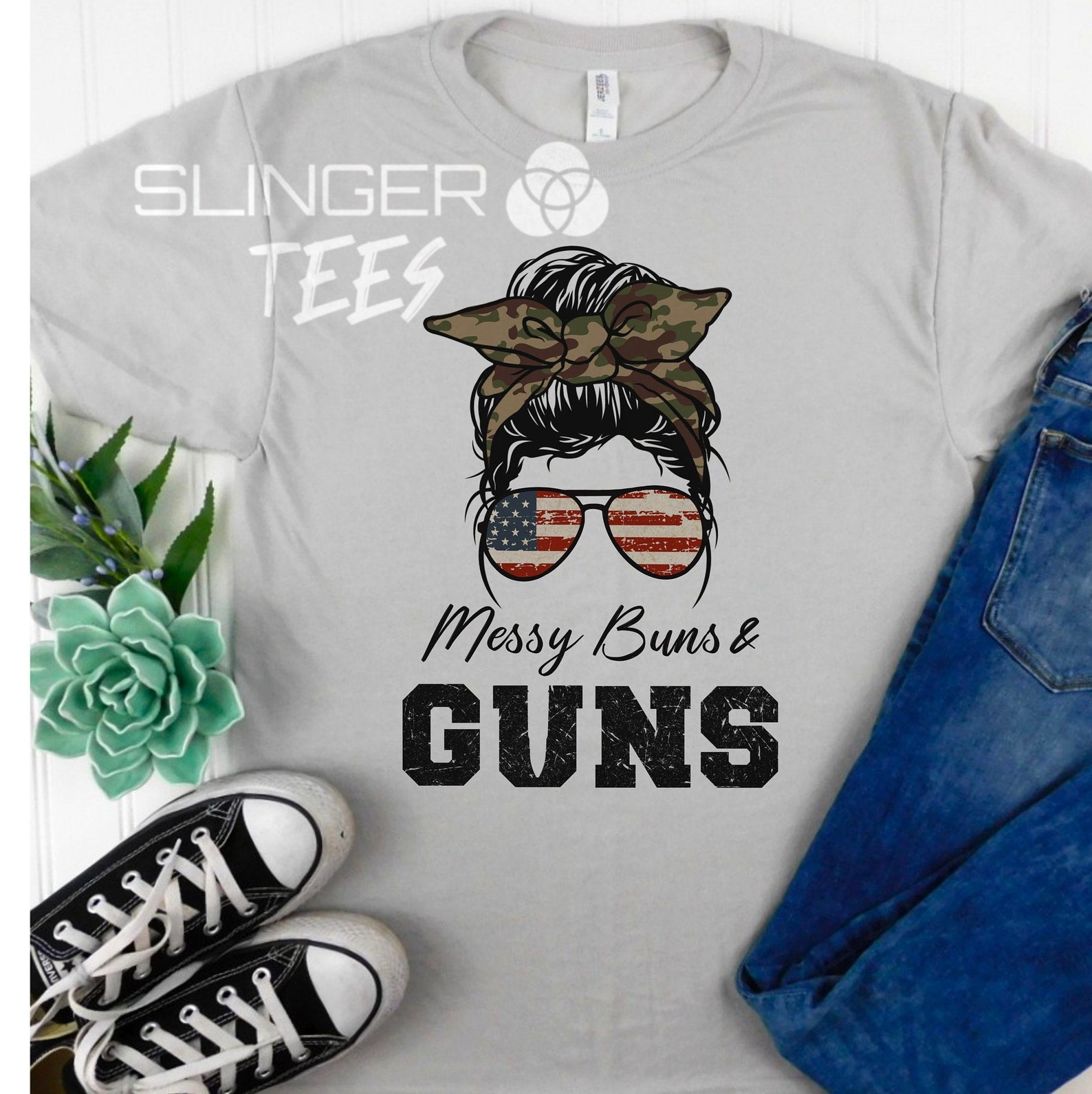 Messy Buns and Guns Shirt Girls with Guns Shirt Gun Gifts for Girls Etsy.de