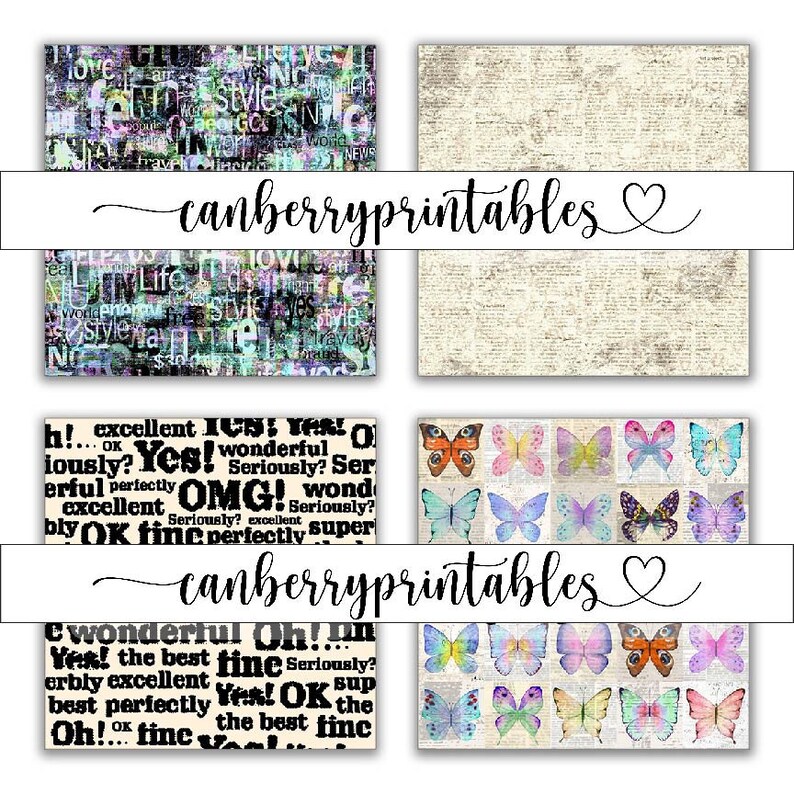 30 Newspaper Vintage, Newspaper Paper Pack, Printable Grunge Paper Pack ...