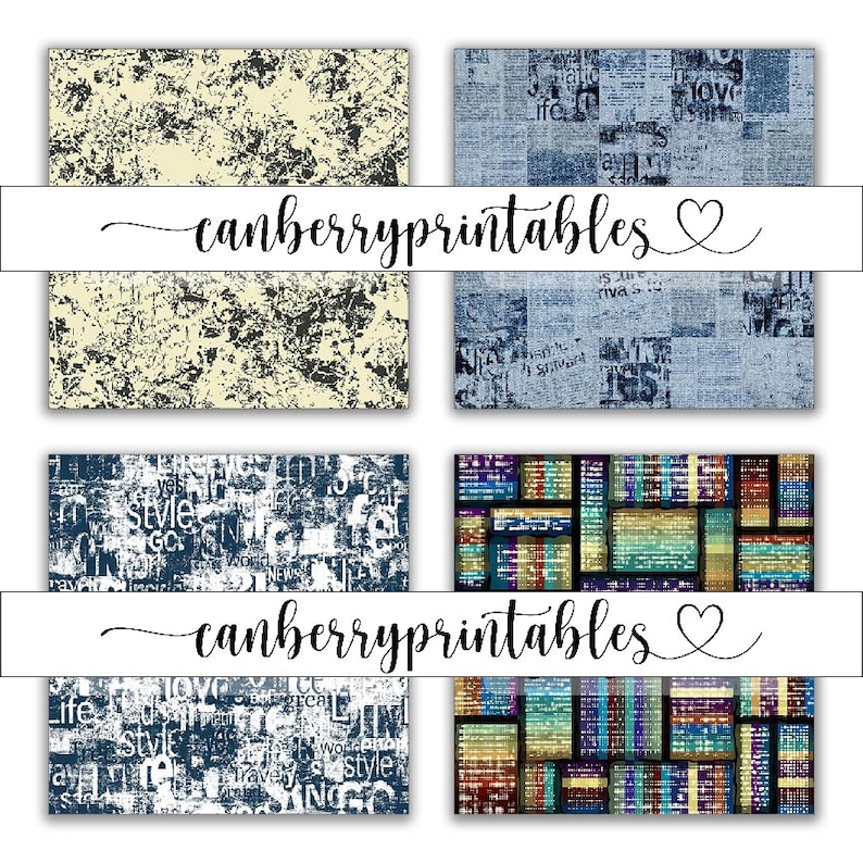 30 Newspaper Vintage, Newspaper Paper Pack, Printable Grunge Paper Pack ...
