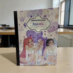 Customized Kpop Composition Notebook 80 pages Wide-Ruled