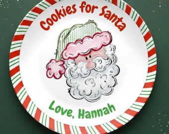 Customized Christmas Cookies for Santa Plate