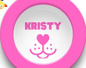 Personalized Pet Bowl – Custom Dog or Cat Food Dish, Microwave & Dishwasher Safe, Unbreakable Plastic, 8.5" – Made in USA