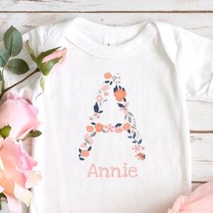Personalized Baby Girl Bodysuit, Custom Newborn Girl Clothing, Baby Girl Gift, Baby Shower Gift