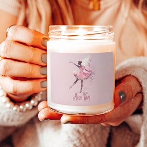 Personalized Dance Teacher Candle, Gift for Dance Coach, Dance Teacher Gifts