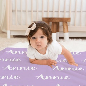 Plush Minky Personalized Baby Name Blanket, 3 Sizes Available, Newborn Gift, Baby Shower Gift