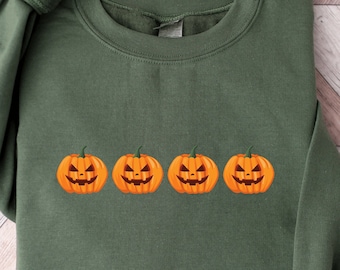 Pumpkin Sweatshirt, Pumpkin Sweater, Jack-o-Lantern Sweatshirt, Halloween Crewneck Sweatshirt, Halloween Sweater, Spooky Season, Fall Shirts