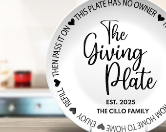 The Giving Plate, Black and White Design, Share and Pass Plate