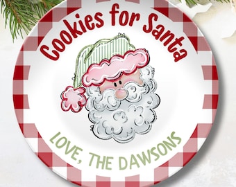 Personalized Cookies for Santa Christmas Tradition Non-Breakable Plate