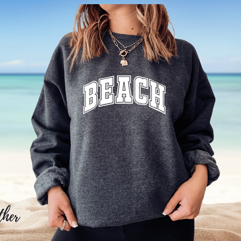 Monochrome Beach Unisex Sweatshirt main image 1