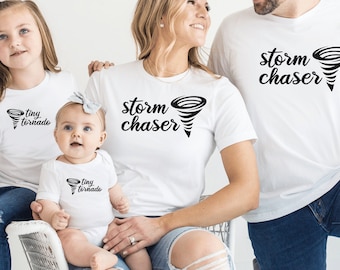 Matching Mom and Kids Shirts, Mother Daughter Matching Shirts, Tornado Chaser Tiny Tornado, Mother's Day Gift, Matching Storm Family Shirts