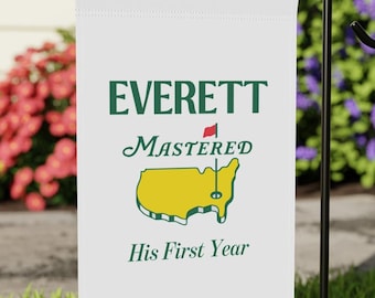 Golf Mastered His First Year Party Garden Flag