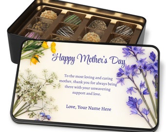 Mother's Day Chocolate Gift, Chocolate Truffle Keepsake Tin for Mom, Sentimental Mothers Gift, Gift for Mother, 1st Mothers Day Gift