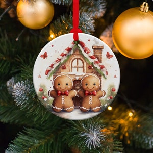 Gingerbread Couple Christmas Ornament