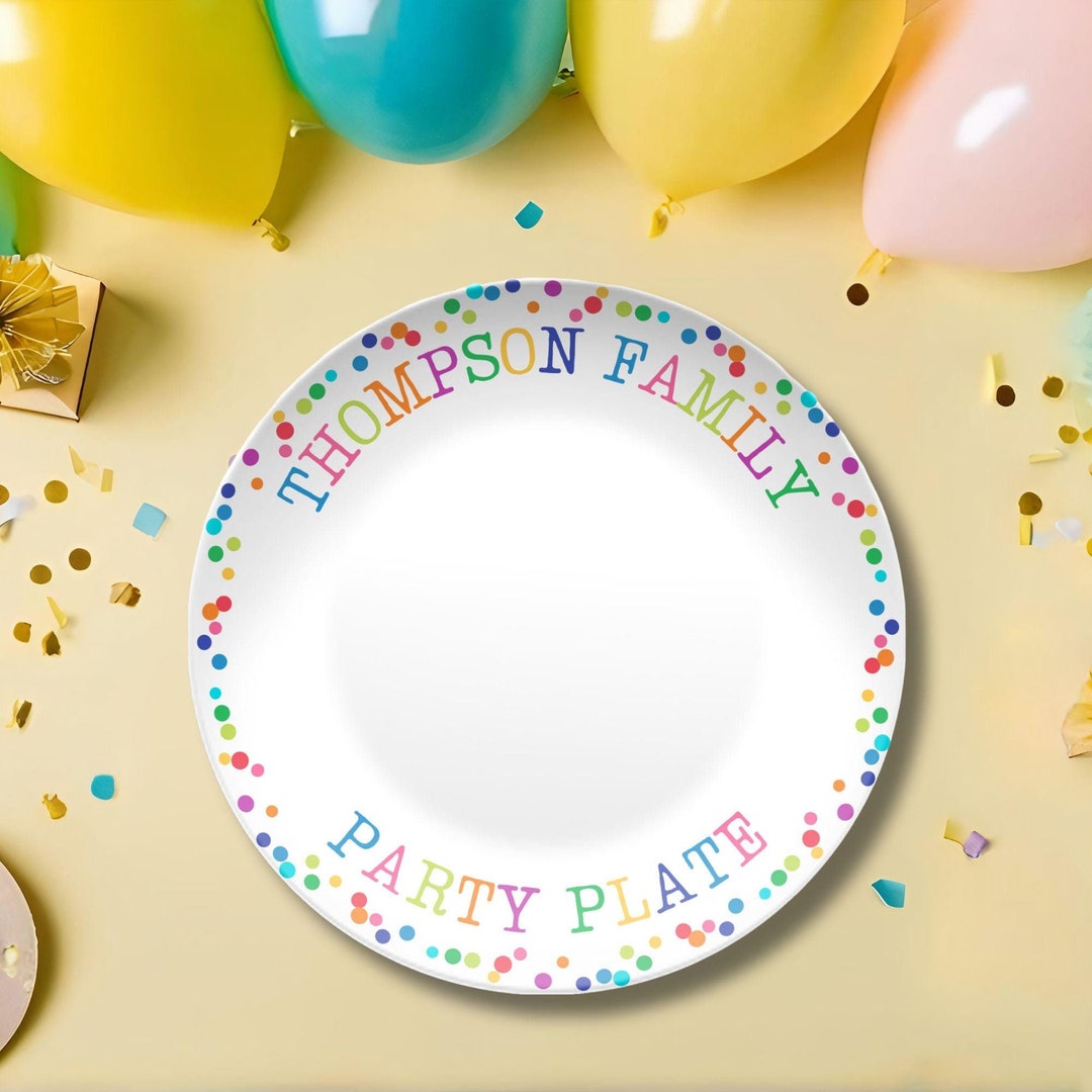 Family Celebration Party Plate Birthday, Holidays, Milestone Cake Plate ...