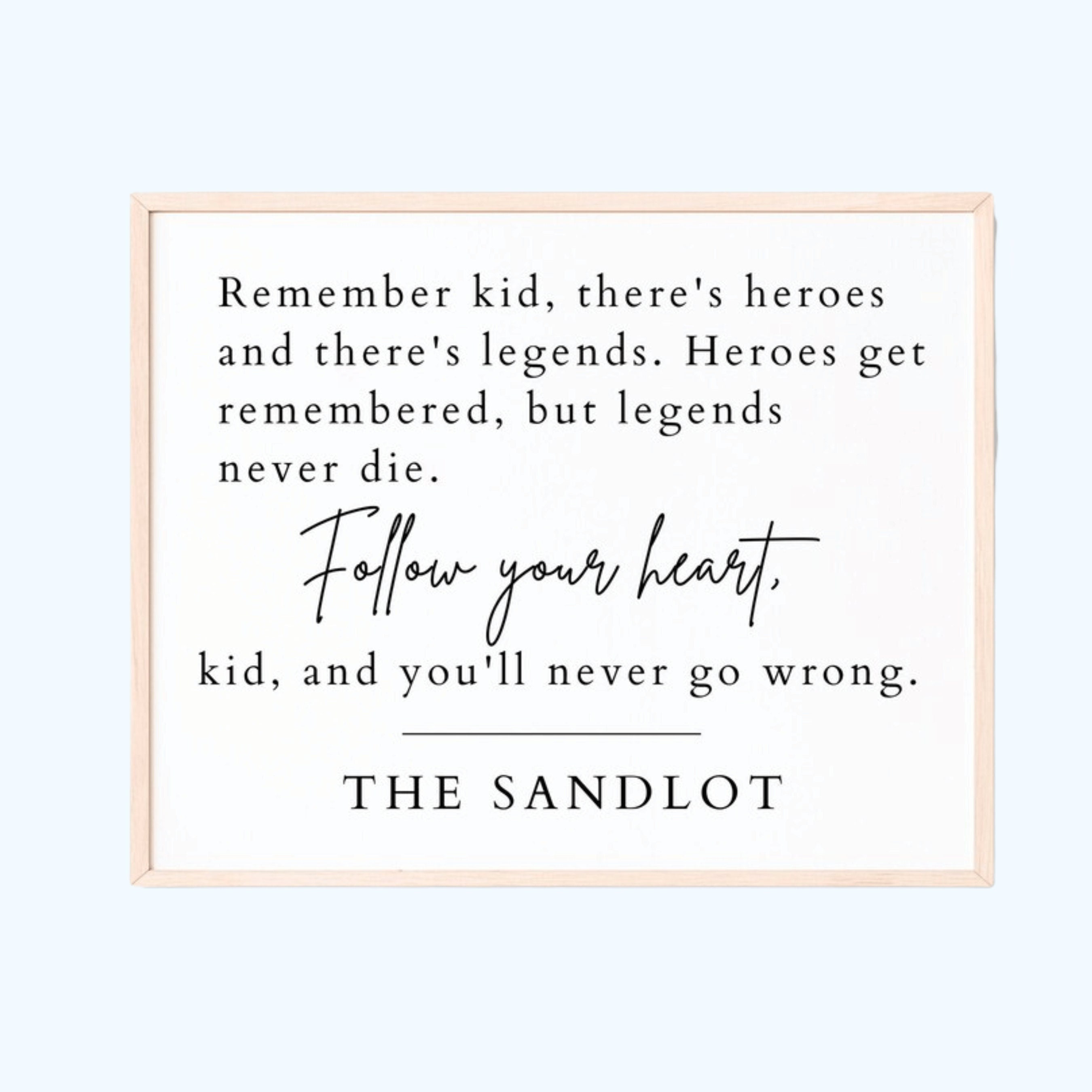 Sandlot Nursery Poster, Sandlot Print, Boy Bedroom Decor, Nursery Decor, Inspiration Nursery ...