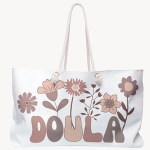 Doula Birth Bag, Doula Canvas tote bag, Postpartum Doula Gift Bag, Labor Doula Bag, Doula Business Tote, Doula Gift, Gift for Midwife