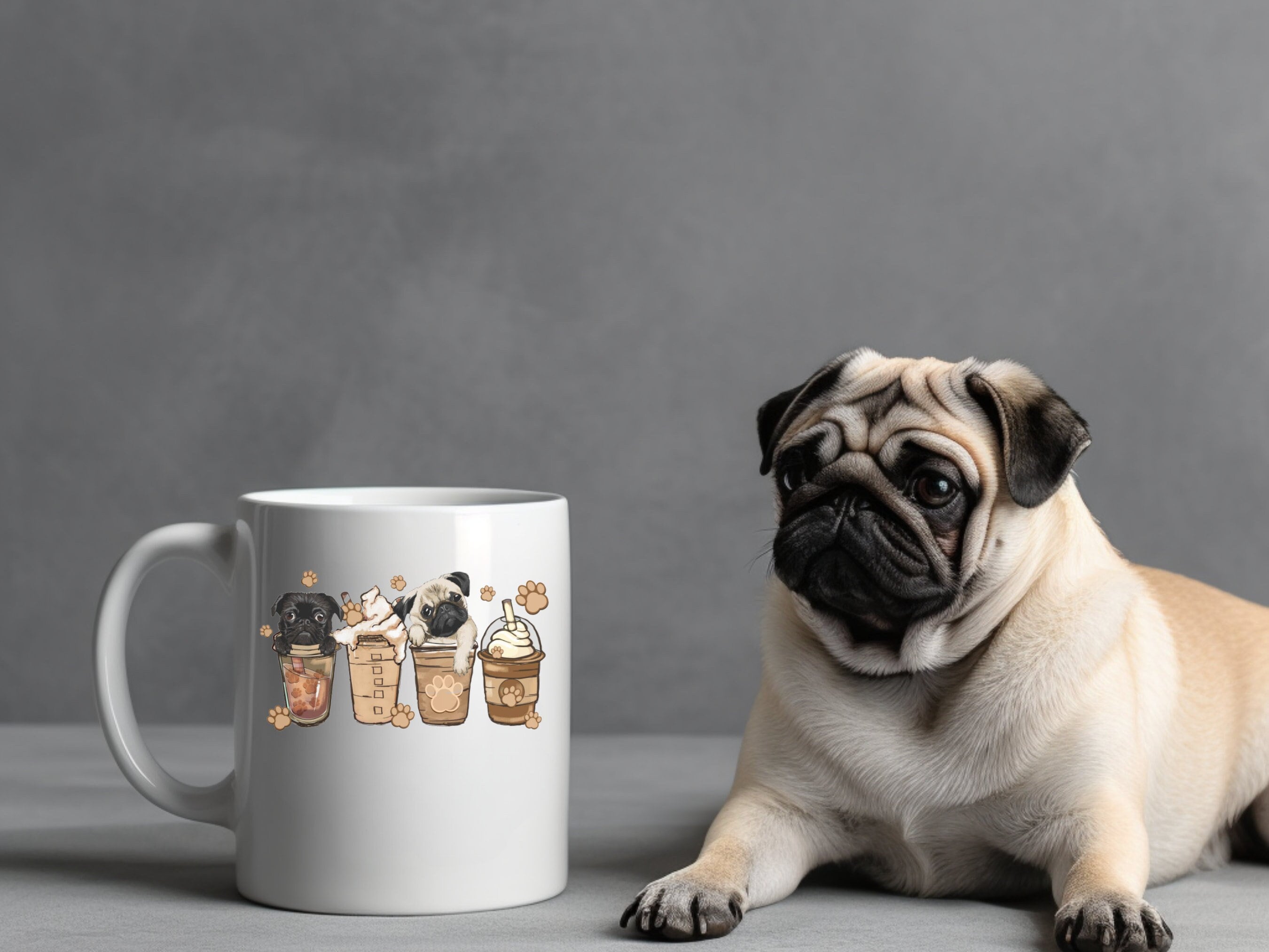 Pug Related Gfts, Pug Mom, Pug Dad, Pug Lover Pug Gfts For Women Men, Pug Mug Coffee Cup Pug...
