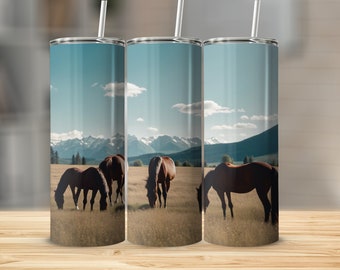Western Cowboy Cowgirl 20 oz Insulated Skinny Tumbler with straw  Cowgirl Tumblers