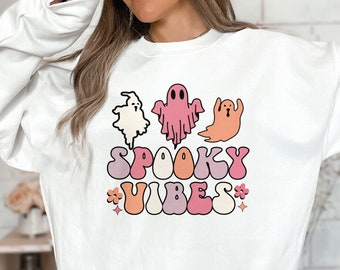 Spooky Vibes Shirt, Halloween Shirt, Fall Graphic Tee, Spooky Vibes Tshirt, Halloween Crewneck Sweatshirt, Halloween Party Shirt