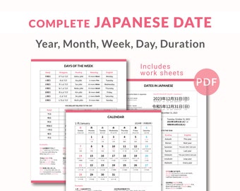 Japanese Date Workbook: Learn Date Expressions (PDF)