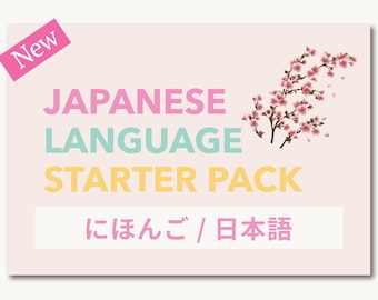 New! Japanese language starter pack,  Learn Japanese from zero, All Basics Every Beginners Need, PDF version
