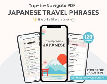 Japanese Travel Phrasebook: Mobile PDF Guide for Tourists
