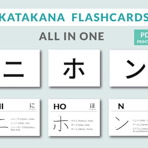 Japanese Katakana Flashcards for beginners