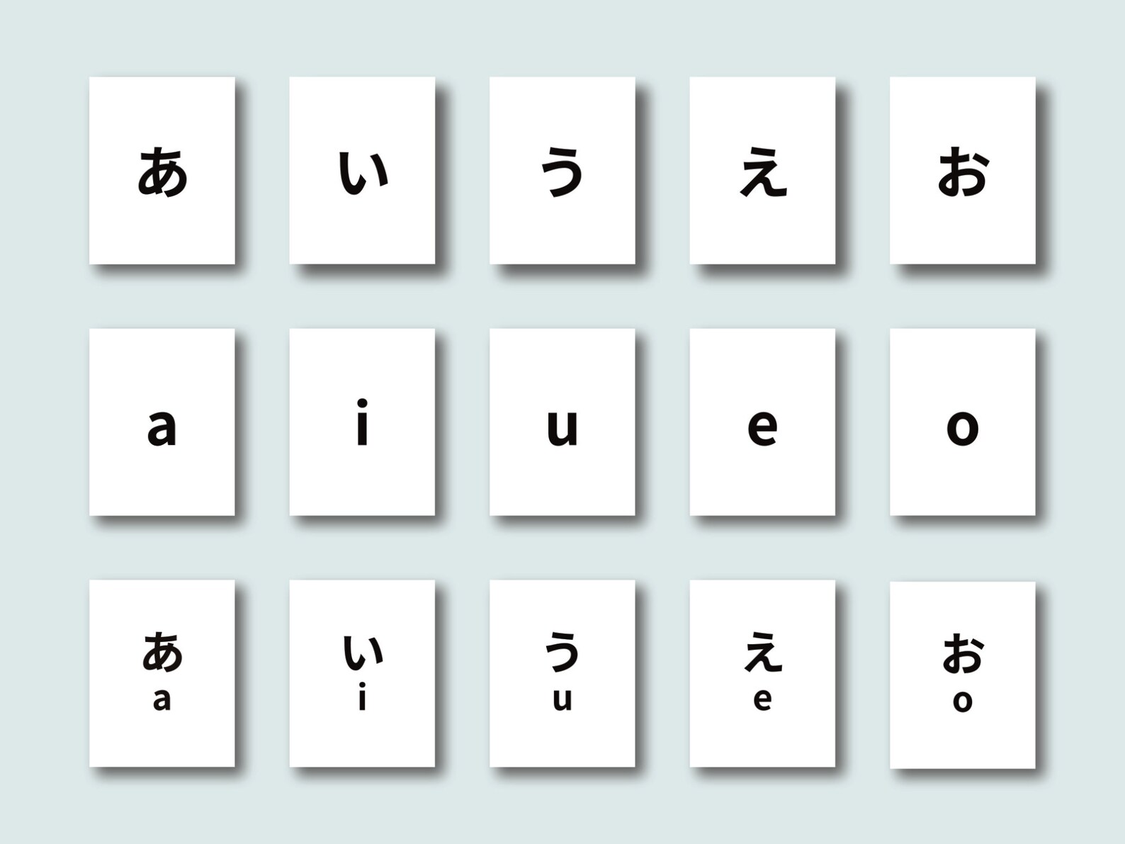 Learn Japanese Hiragana Flash cards Etsy España