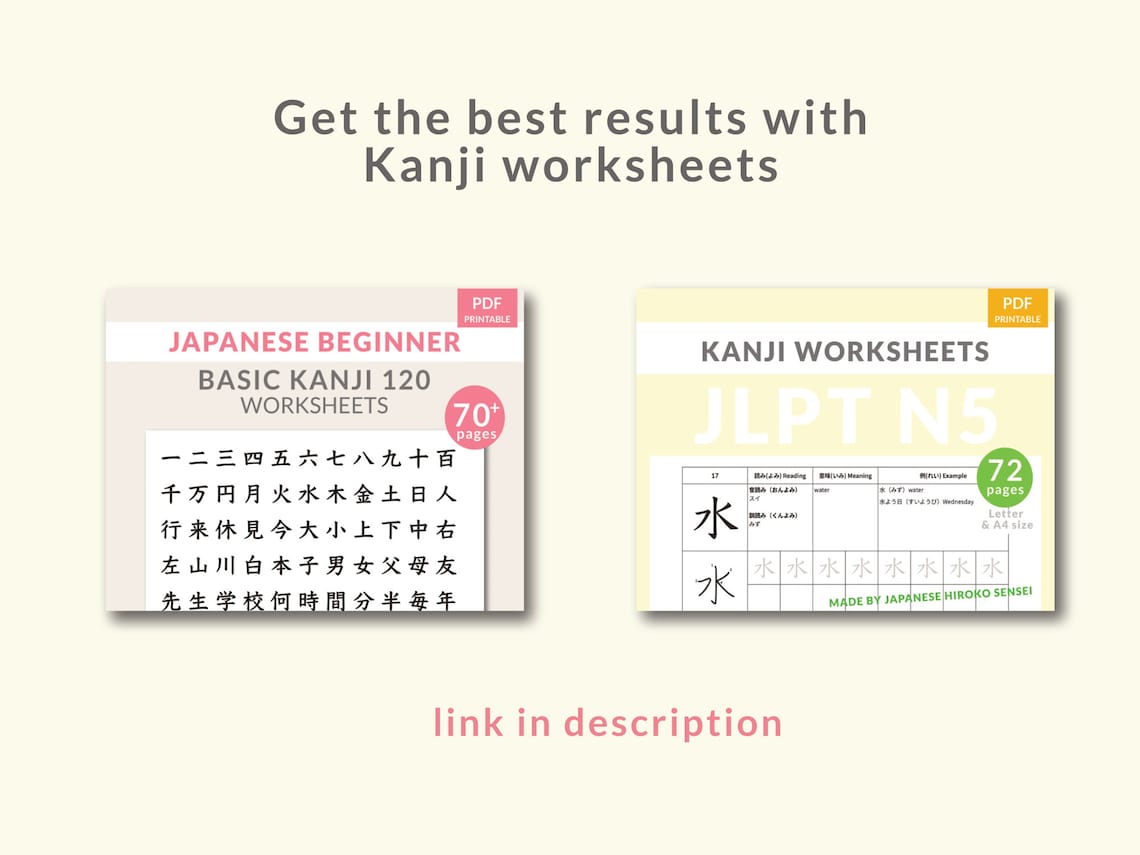 Japanese Kanji Flashcards for Beginners JLPT N5 Level Etsy