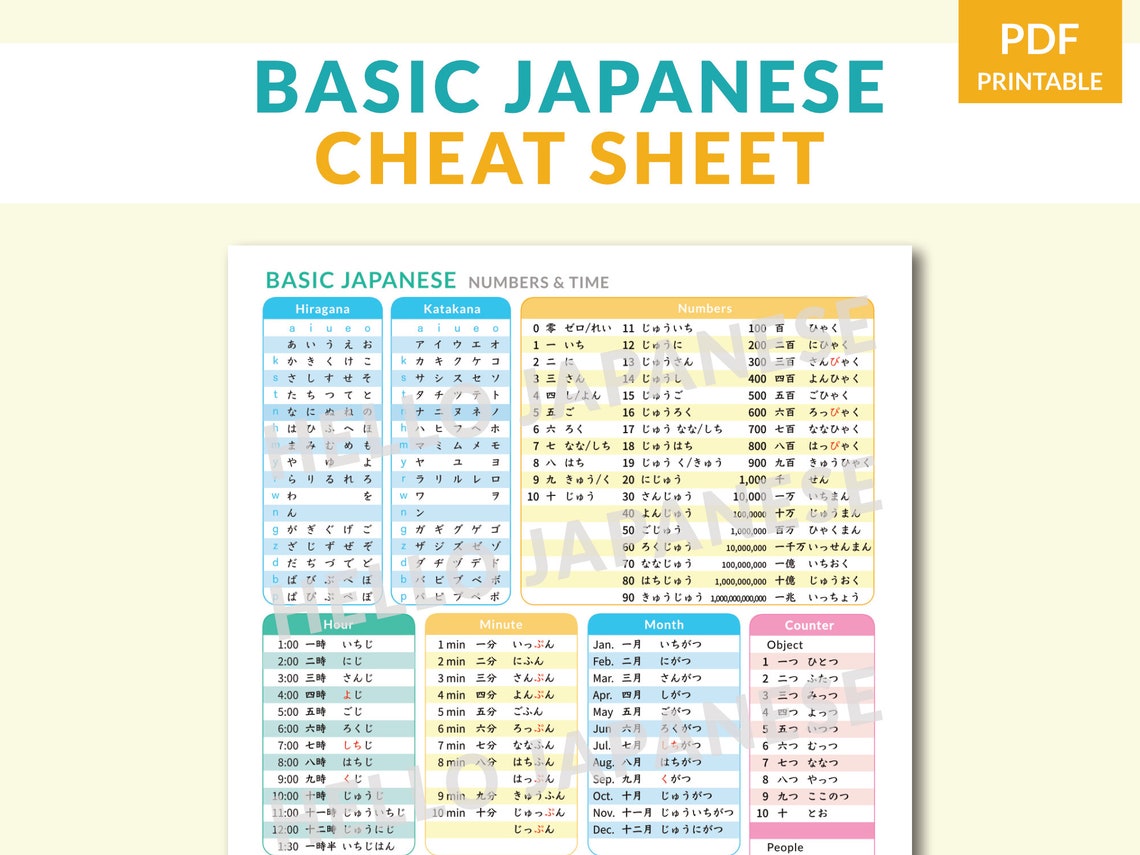 Basic Japanese Cheat Sheet In Japanese Language Learning Learn My XXX