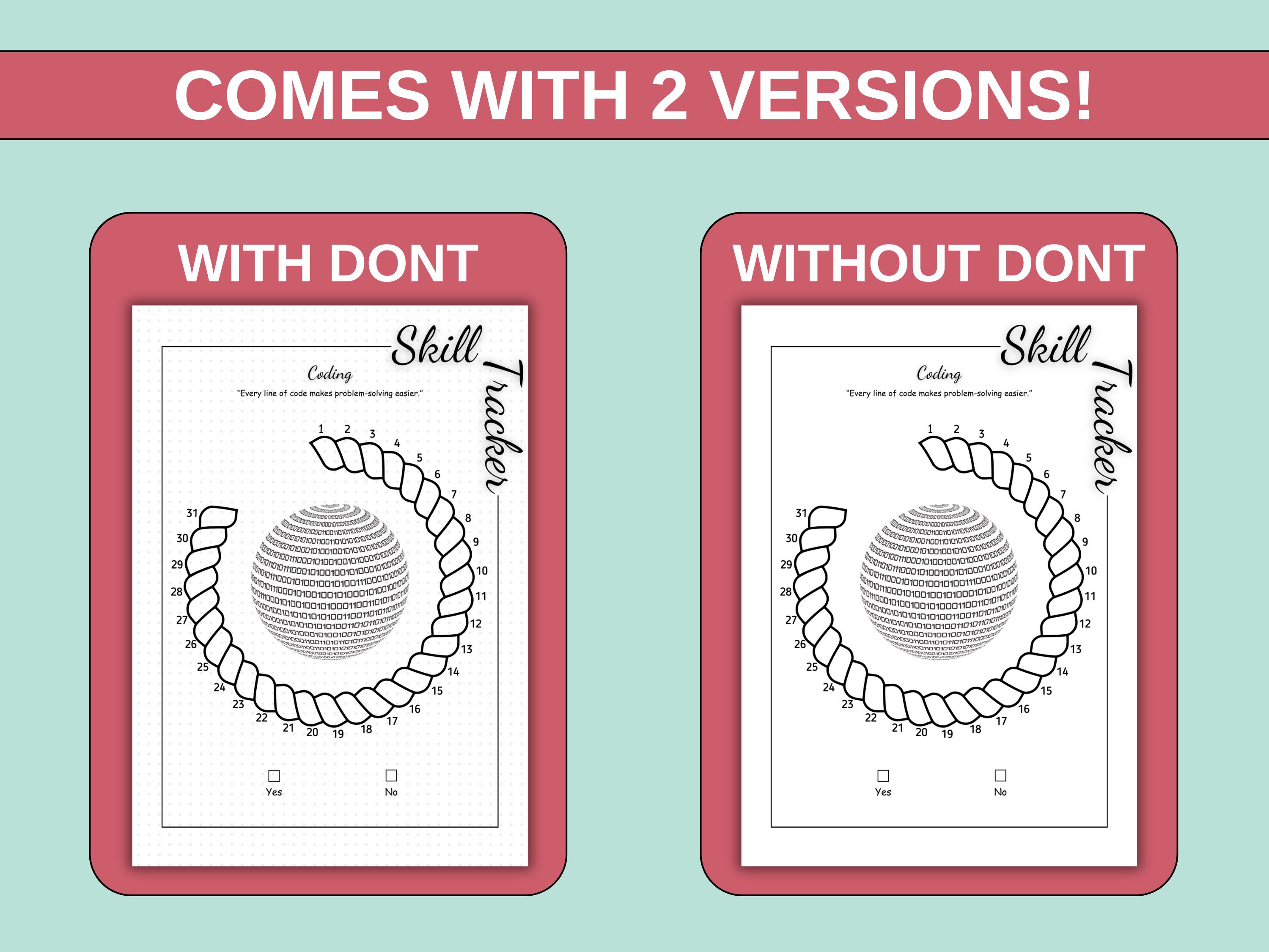 Coding Tracker | Printable Programming Log | Minimalist Developer Habit ...