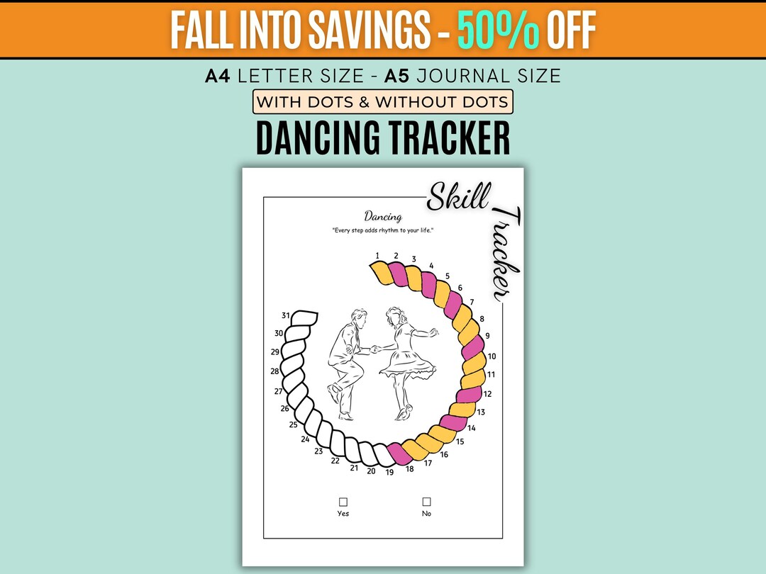 Dancing Tracker | Printable Dance Log for Students & Professionals ...