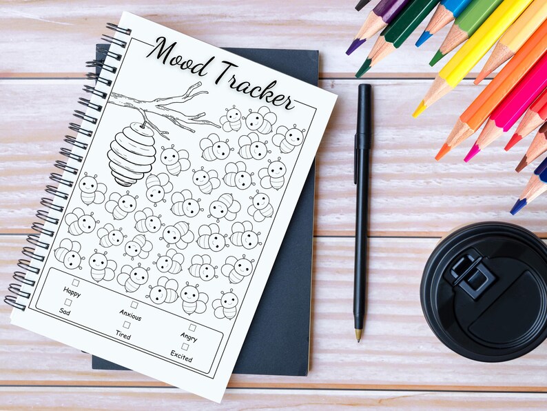 Bee Mood Tracker – PRINTABLE Journal Page - Succulent Mood Tracker ...