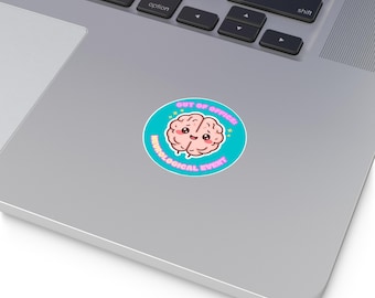 Naklejka na laptopa z motywem migreny | Zabawna naklejka na laptopa z objawami neurologicznymi