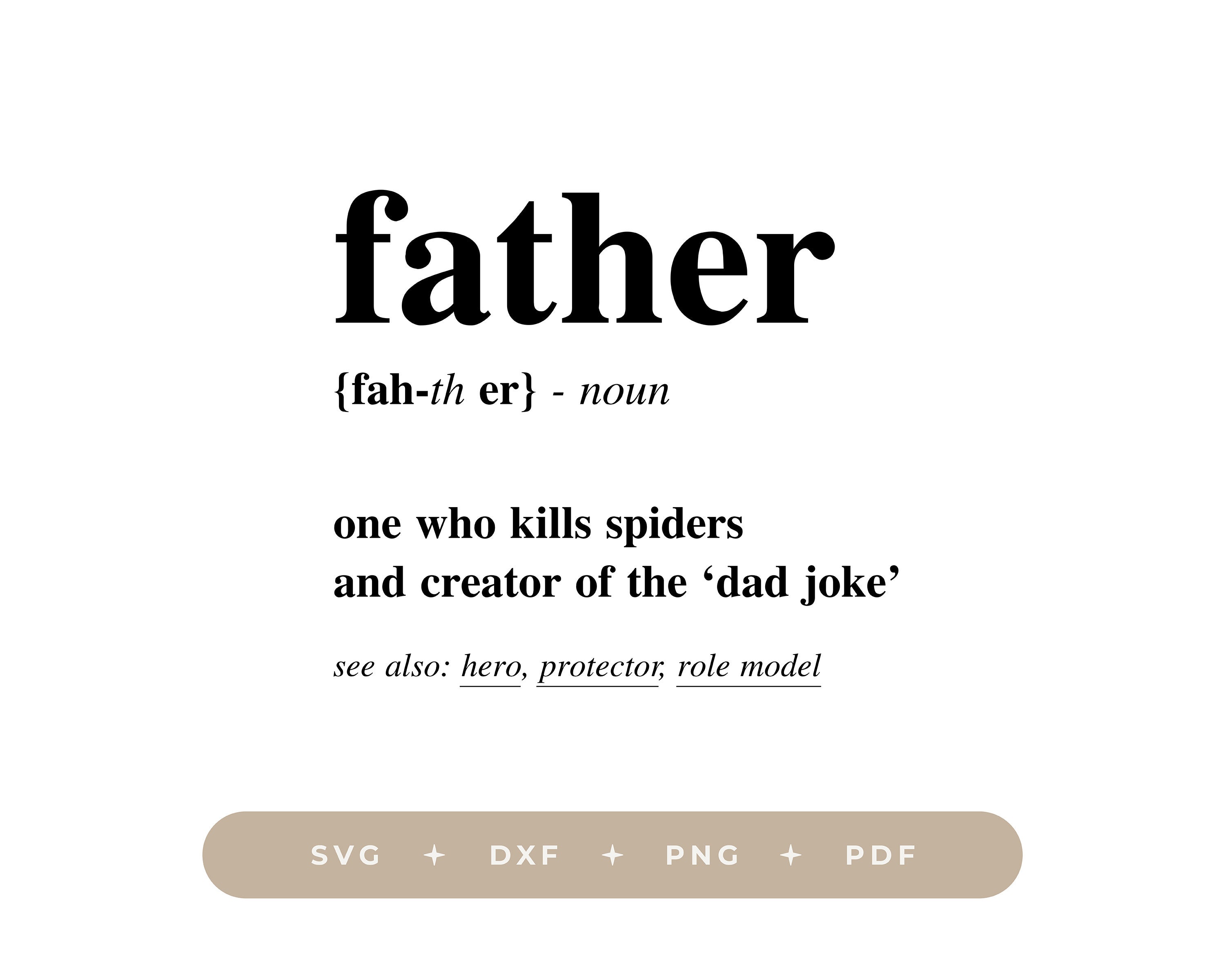 Funny Father Definition SVG Fathers Day Gift Making Etsy UK