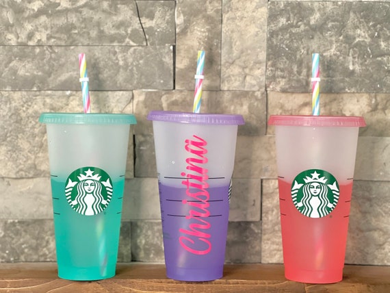 Fantastic Colour Changing Cups With Lids And Straws For Christmas Parties