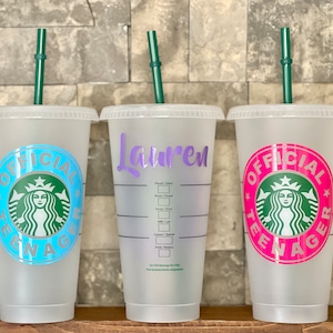 OFFICIAL TEENAGER STARBUCKS Cup | Personalized 13th Birthday tumbler | Custom Birthday gift | Party favor cup | Reusable cup | Gift tumbler