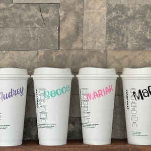 CUSTOM STARBUCKS CUP Personalized cup with your name Barista style Reusable cup with lid Aesthetic cup Gift for him Gift for her image 2