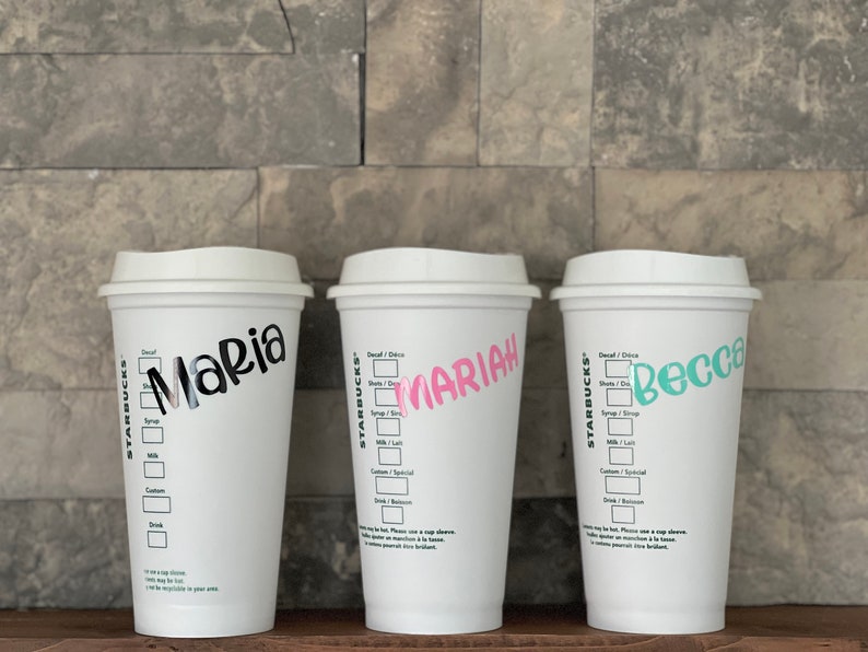 CUSTOM STARBUCKS CUP Personalized cup with your name Barista style Reusable cup with lid Aesthetic cup Gift for him Gift for her image 6