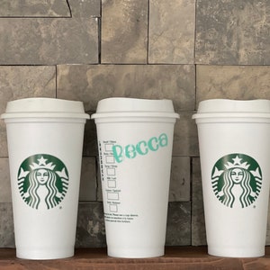 CUSTOM STARBUCKS CUP Personalized cup with your name Barista style Reusable cup with lid Aesthetic cup Gift for him Gift for her image 5
