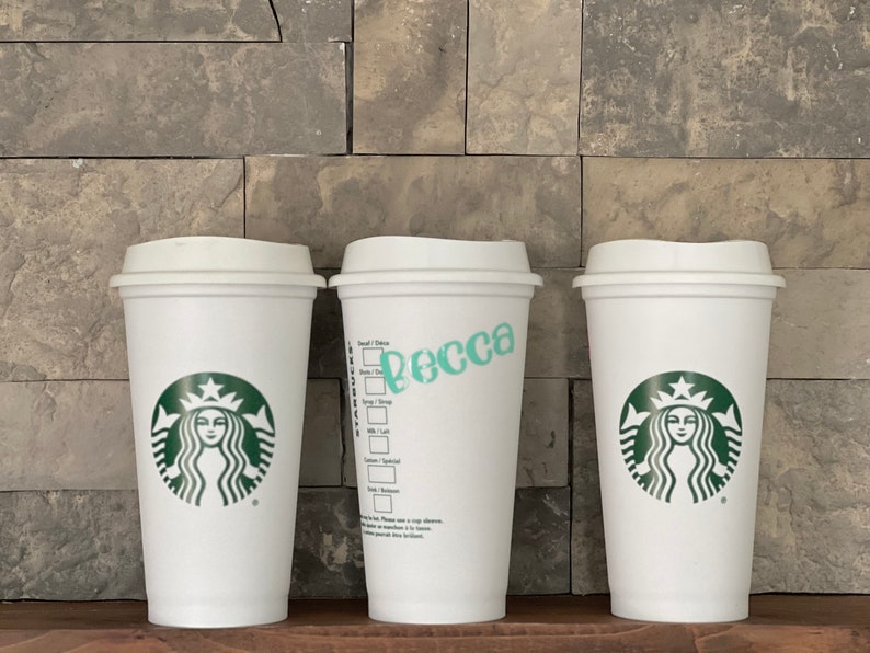 CUSTOM STARBUCKS CUP Personalized cup with your name Barista style Reusable cup with lid Aesthetic cup Gift for him Gift for her image 5